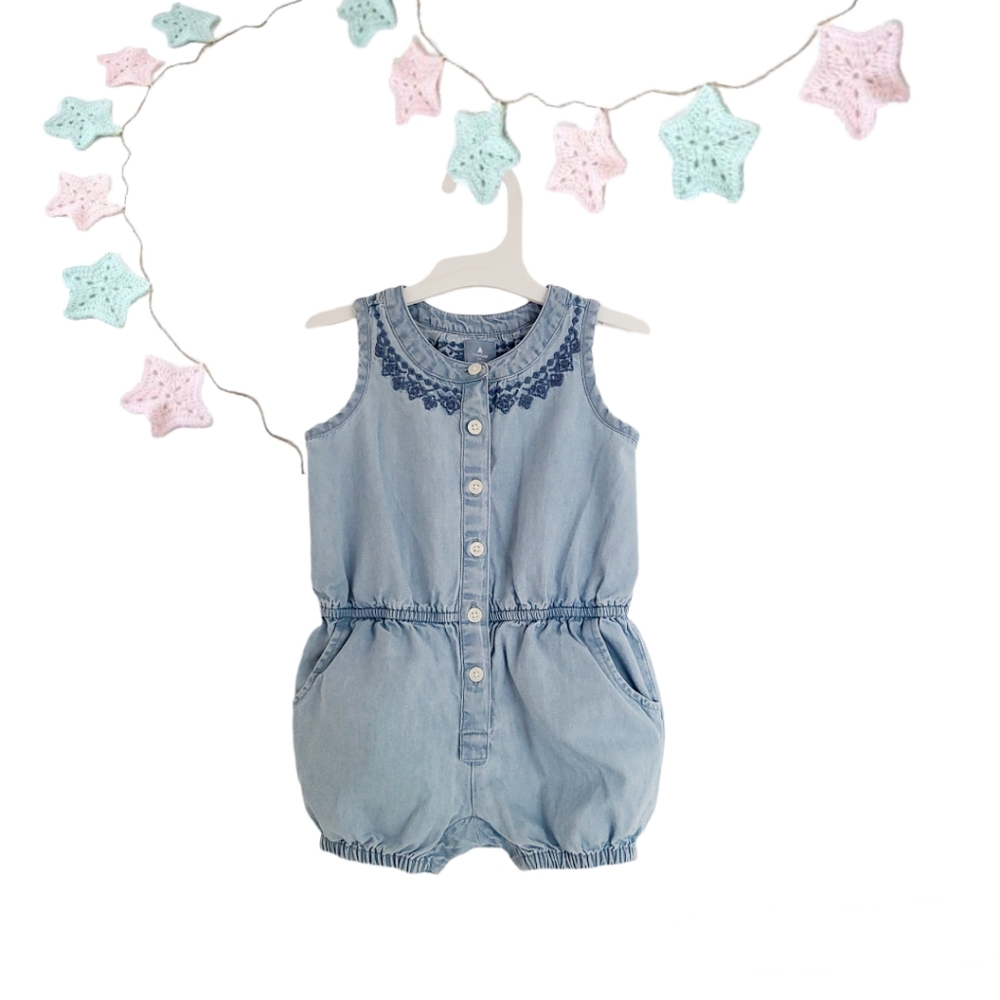 Baby Gap Girl Denim Romper